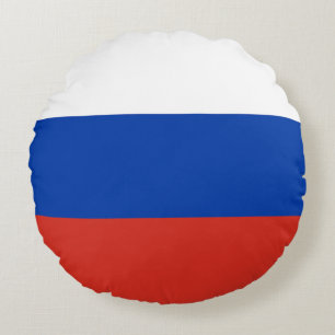 Russia Flag Round Pillow