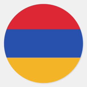 Russia Flag Round Sticker