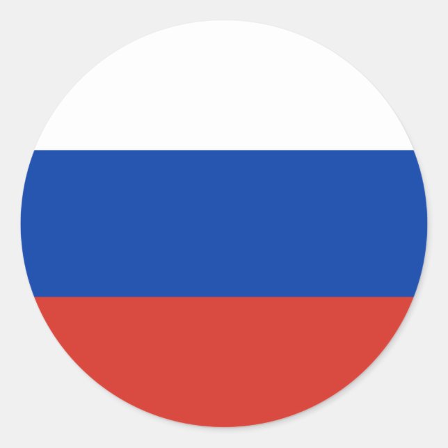 Russia Flag Round Sticker (Front)