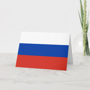 Russia flag thank you card