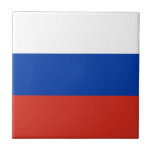 Russia Flag Tile<br><div class="desc">Patriotic flag of Russia.</div>
