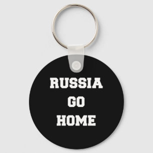 Russia Go Home I Stand With Ukraine Ukrainian Love Keychain