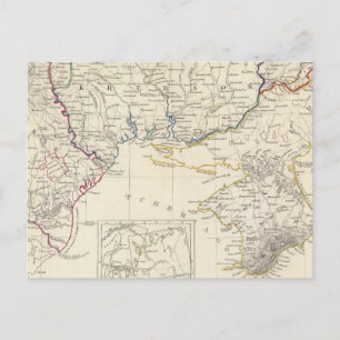 Russia in Europe Part VIII with index map Postcard