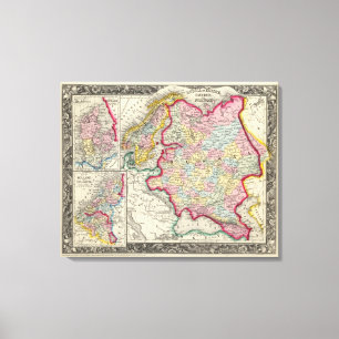Russia In Europe, Sweden, And Norway Canvas Print