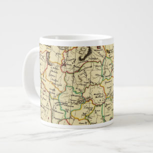 Russia in Europe with boundaries outlined Large Coffee Mug