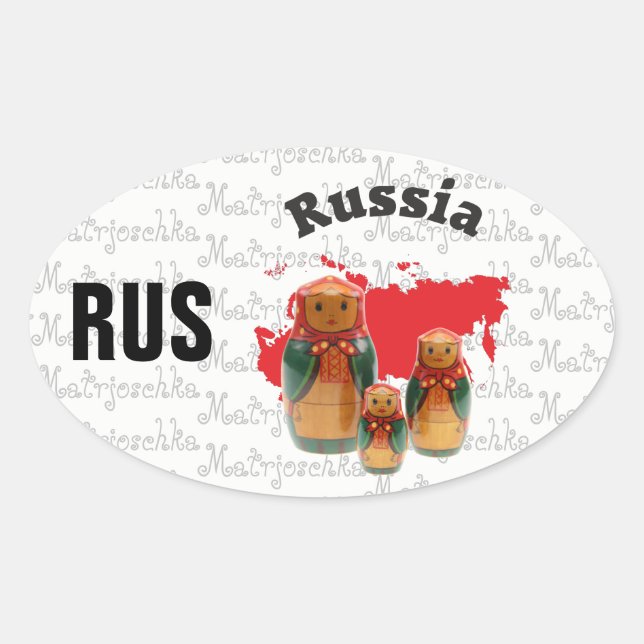 Russia - Kleber Oval Sticker (Front)
