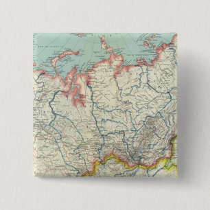 Russia, Korea and Asia 2 Inch Square Button