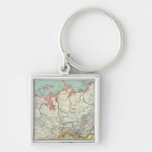 Russia, Korea and Asia Keychain