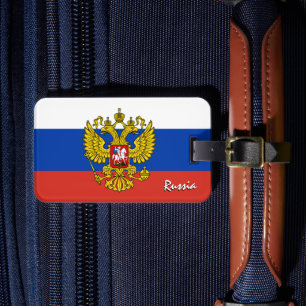 Russia Luggage Tags, patriotic Russian Flag Tag