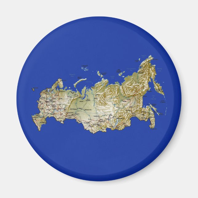 Russia Map Magnet (Front)