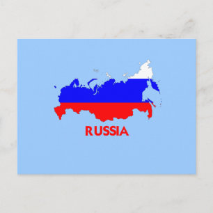 RUSSIA MAP POSTCARD