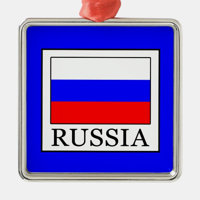 Russia Metal Ornament (Front)