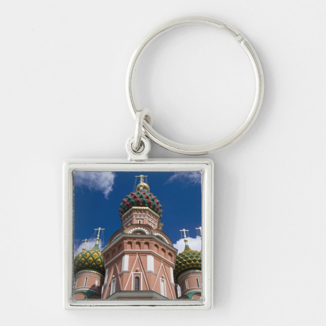 Russia, Moscow, Red Square. St. Basil's 2 Keychain (Front)