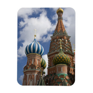 Russia, Moscow, Red Square. St. Basil's 4 Magnet