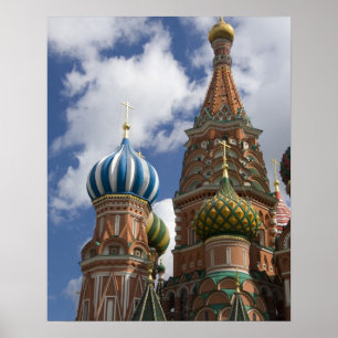 Russia, Moscow, Red Square. St. Basil's 4 Poster