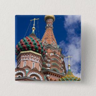 Russia, Moscow, Red Square. St. Basil's 5 2 Inch Square Button
