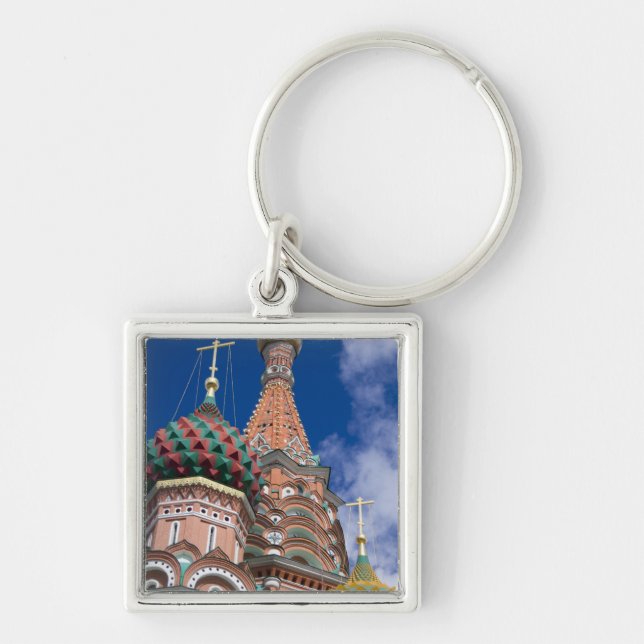 Russia, Moscow, Red Square. St. Basil's 5 Keychain (Front)