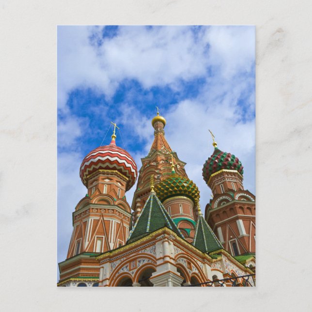 Russia, Moscow, Red Square, St. Basil's Postcard (Front)