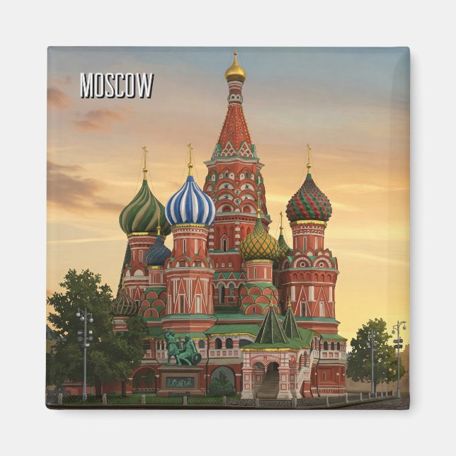 Russia Moscow Travel Magnet (Front)