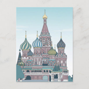 Russia Moscow Travel Postcard