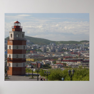 Russia, Murmansk. Largest city north of the Poster