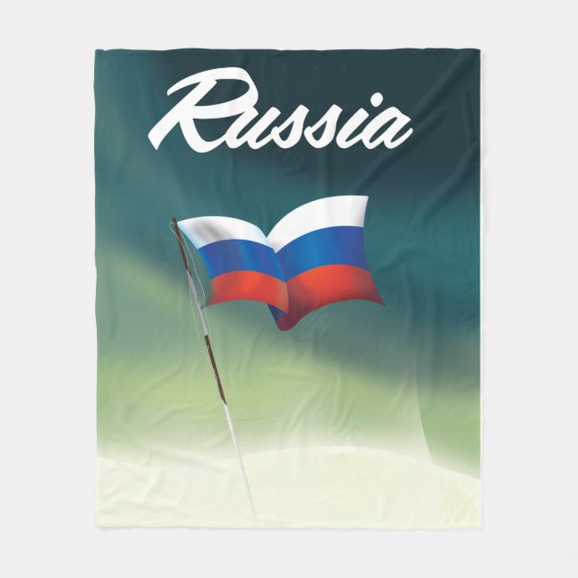 Russia National Flag Fleece Blanket (Front)