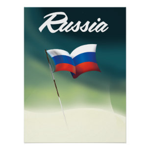 Russia National Flag Poster