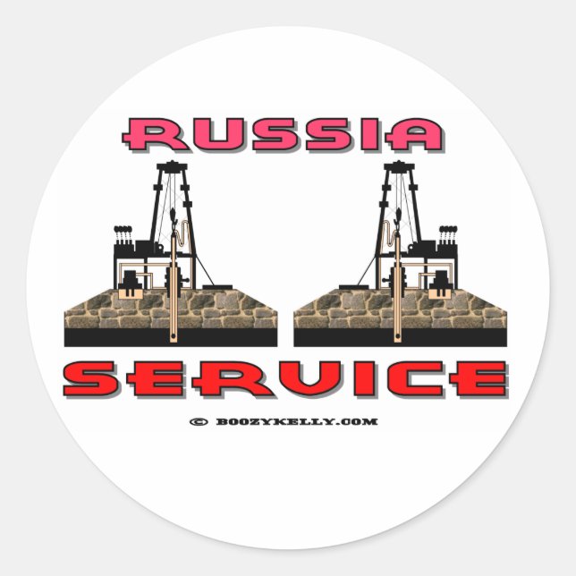 Russia Oil Field Service, Oil Rig Sticker (Front)