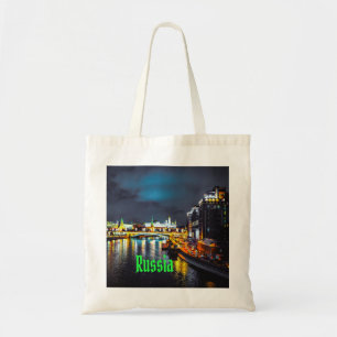 Russia or Russian Federation Moscow At Night Tote Bag