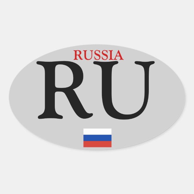 Russia* Oval Sticker (Front)