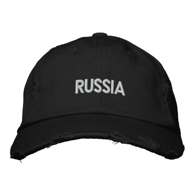 RUSSIA Patriotic Design Embroidered Hat (Front)
