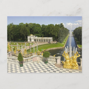 Russia. Petrodvorets. Peterhof Palace. Peter the Postcard