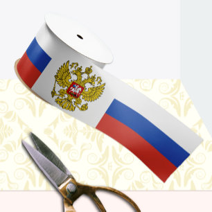 Russia Ribbon, Emblem, patriotic, Russian Flag Satin Ribbon