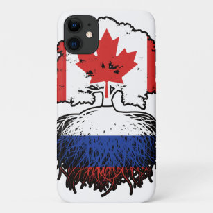 Russia Russian Canadian Canada Tree Roots Flag Case-Mate iPhone Case
