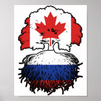 Russia Russian Canadian Canada Tree Roots Flag