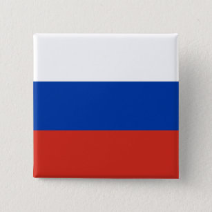Russia (Russian) Flag 2 Inch Square Button