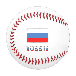 Russia Russian Flag Black Personalization Baseball