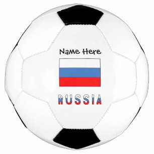 Russia Russian Flag Black Personalization Soccer Ball