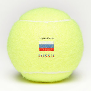 Russia Russian Flag Black Personalization Tennis Balls