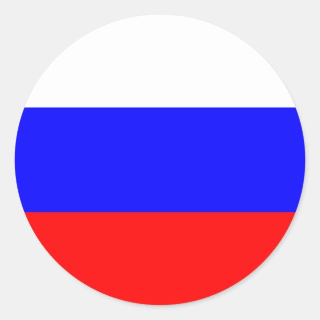 Russia – Russian Flag Classic Round Sticker (Front)