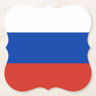 Russia (Russian) Flag Paper Coaster