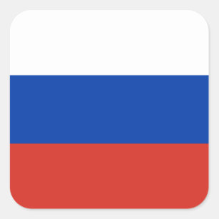 Russia (Russian) Flag Square Sticker