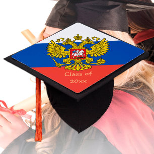 Russia & Russian Flag - Students / University Graduation Cap Topper