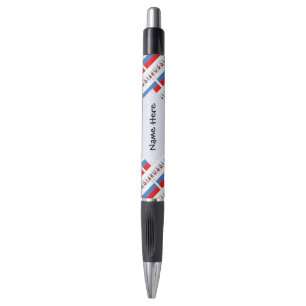 Russia Russian Flag Tiled Black Personalization Pen