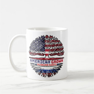 Russia Russian US American USA United States Tree Coffee Mug