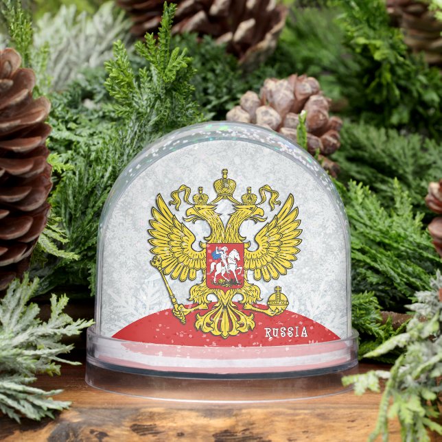 Russia Snow Globe, Russian Flag / Winter, Eagle (Hiver)