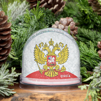 Russia Snow Globe, Russian Flag / Winter, Eagle Snowglobe