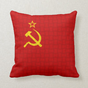 Russia Soviet union flag Throw Pillow