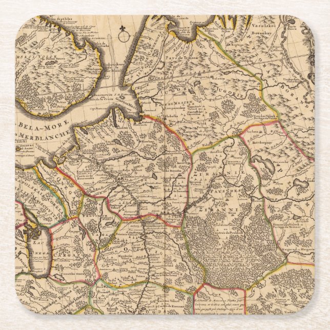 Russia Square Paper Coaster (Front)