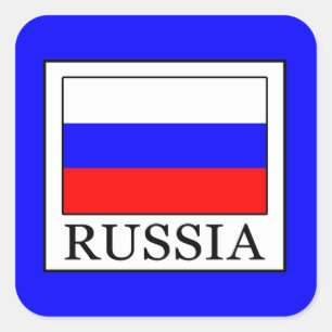 Russia Square Sticker